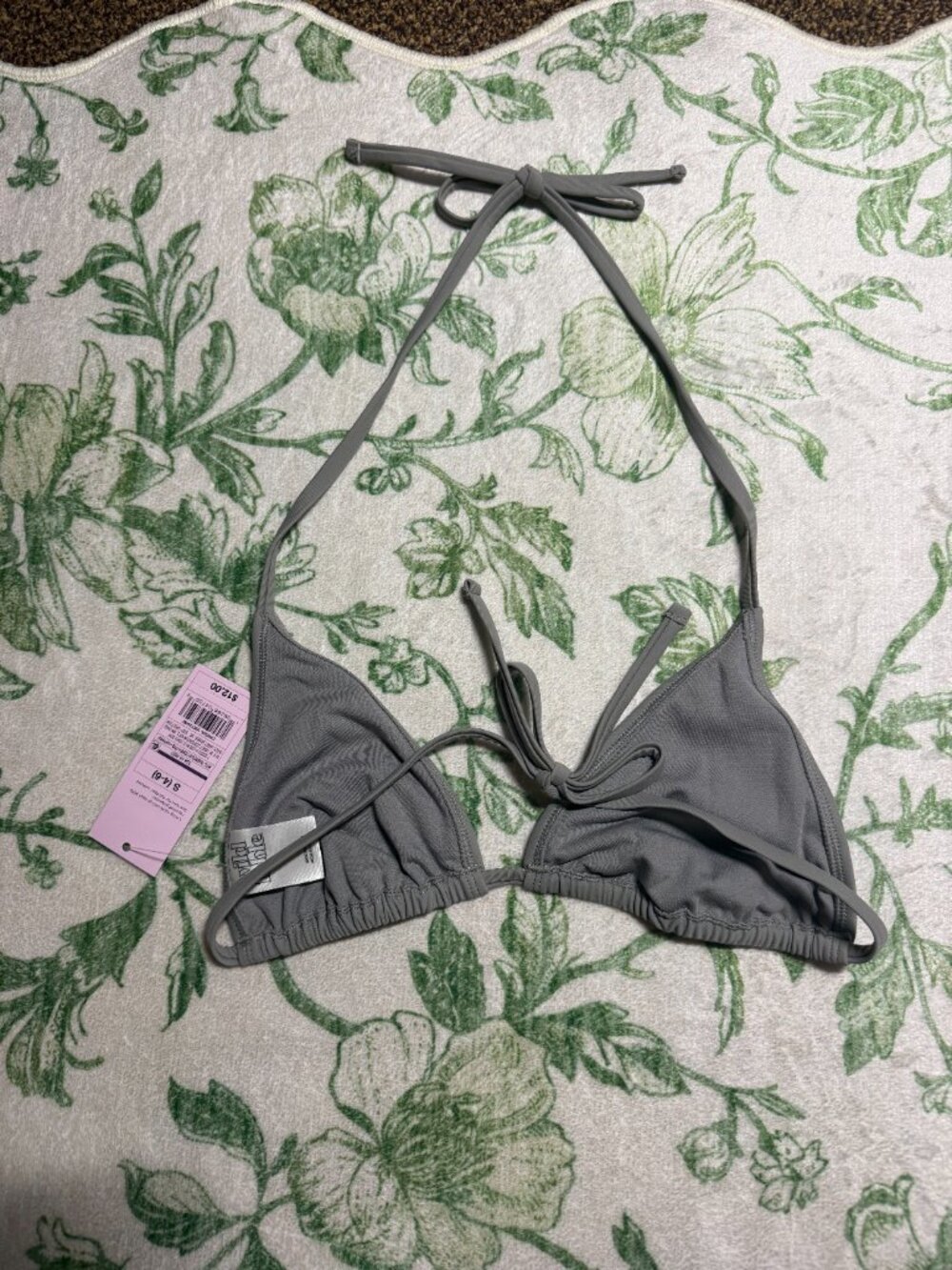 wild fable gray triangle bikini top. classic halter tie style. NWT - Picture 2 of 3